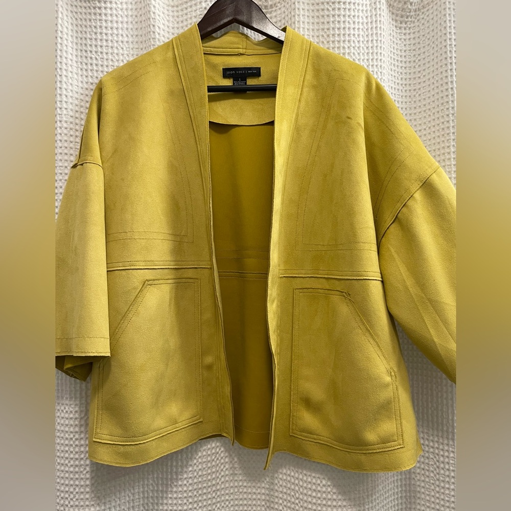 Yellow Suede Cardigan
